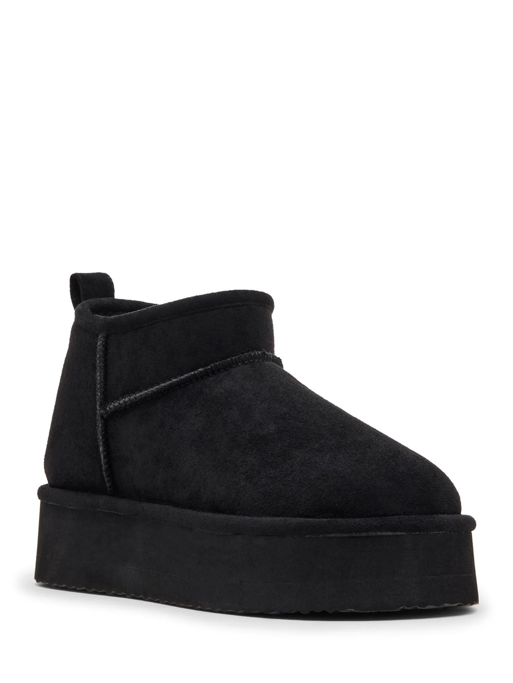 Madden Girl Black Suede Platform Ankle Boot